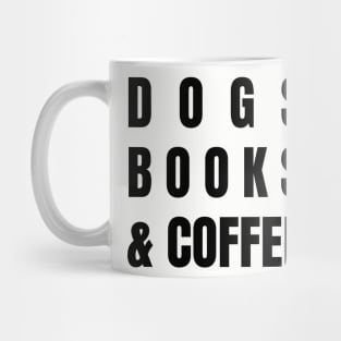 Dogs Books and Coffee Mug